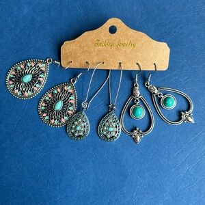 NWT Boho 3 piece set of earrings